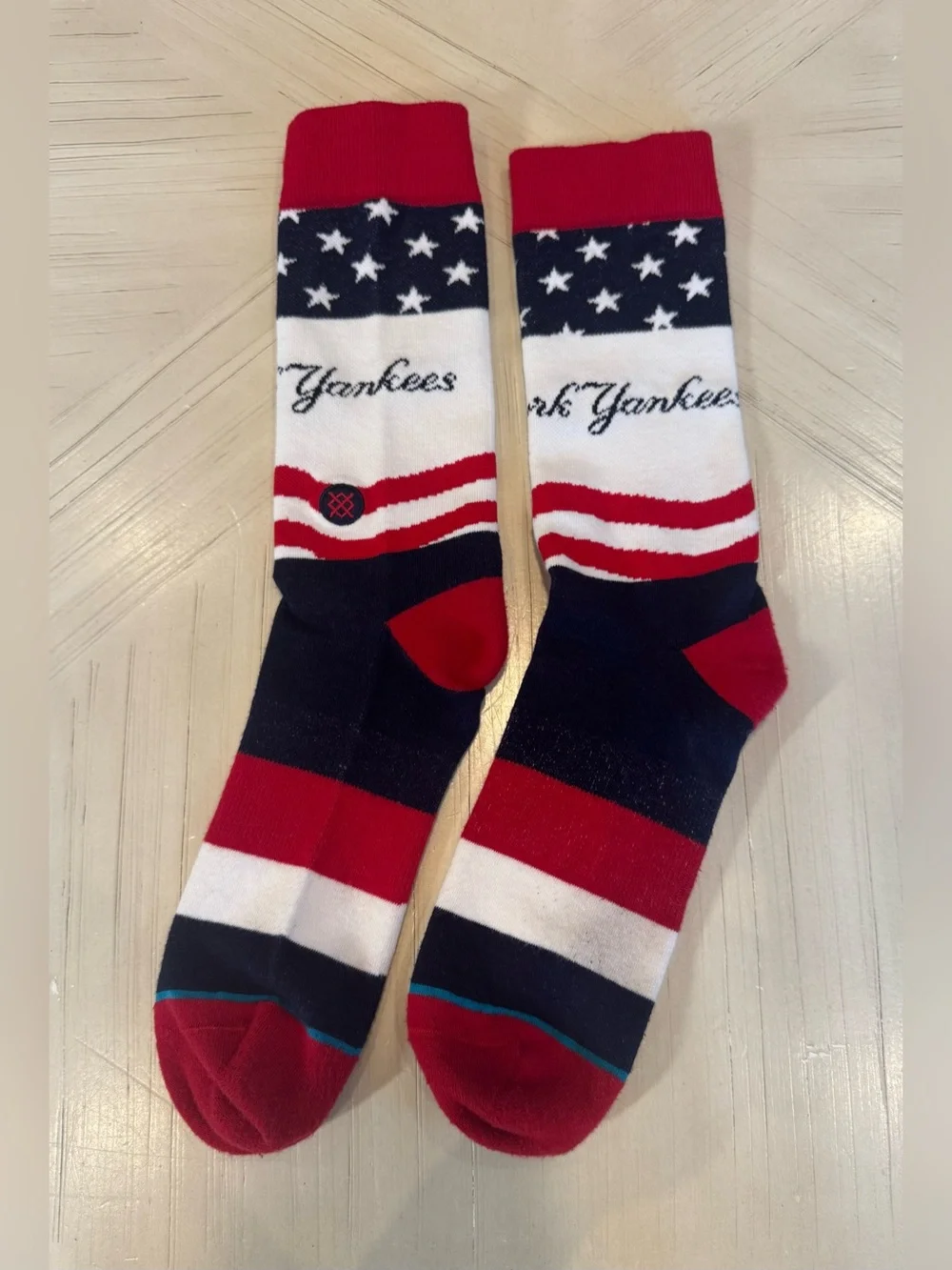 Stance New York Yankees Stars & Bars Crew Socks Red White Blue - Adult 9-12